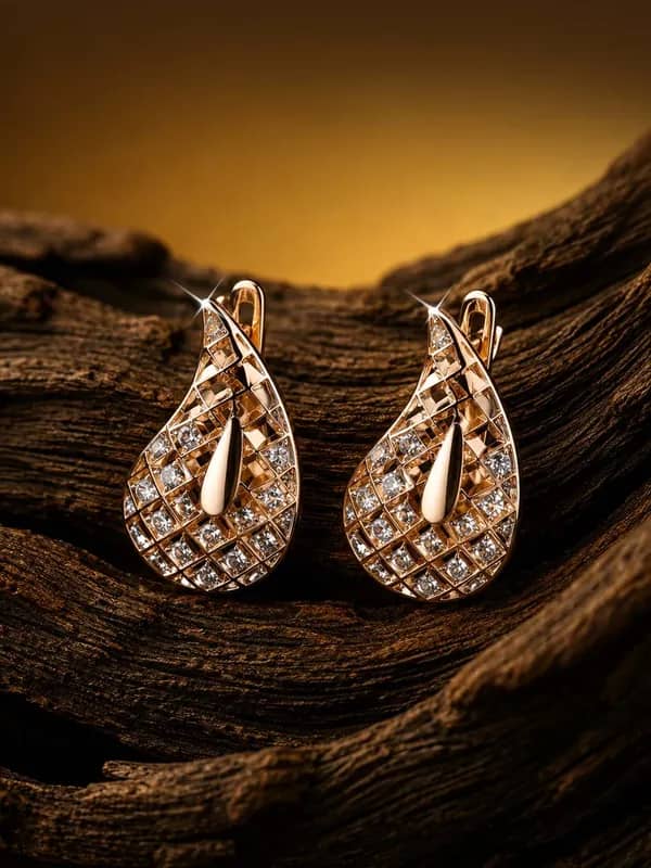 Rose-gold teardrops