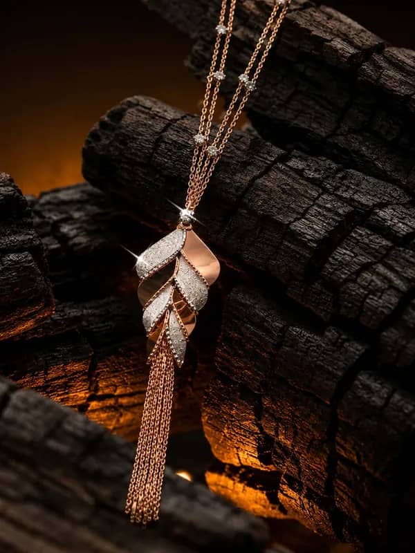 Leaf tassel pendant